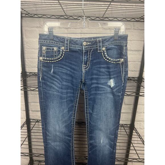 Miss Me Signature Boot Cut Jeans Women Size 28 Style # JP5046B17 - Picture 2 of 10